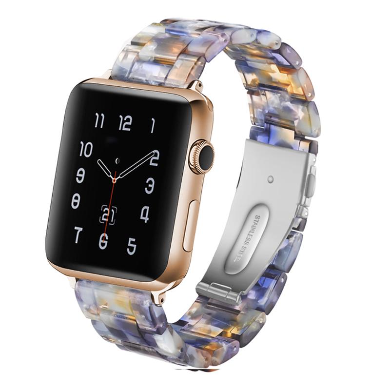 Ремешок из смолы для Apple, ремешок для часов 44 мм, 40 мм, 42 мм, 40 мм, роскошный ремешок для часов Accessoreis, браслет iWatch series 3, 4, 5 se 6, ремешок