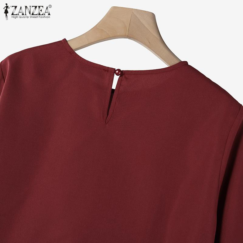 ZANZEA Women Short Sleeve T-Shirts and Skirts Two Piece Sets