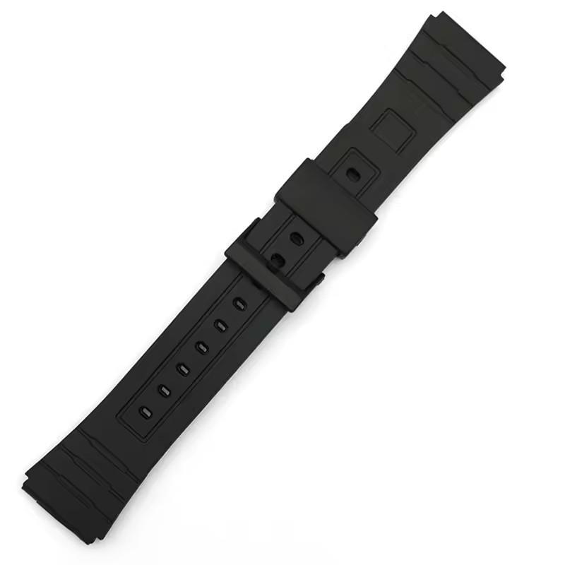 18 мм силиконовый ремешок для Casio W800H W800H A158/168 AE1200/1300 SGW400 F91W F84 F105/108 Браслет Мягкие черные ремешки для часов
