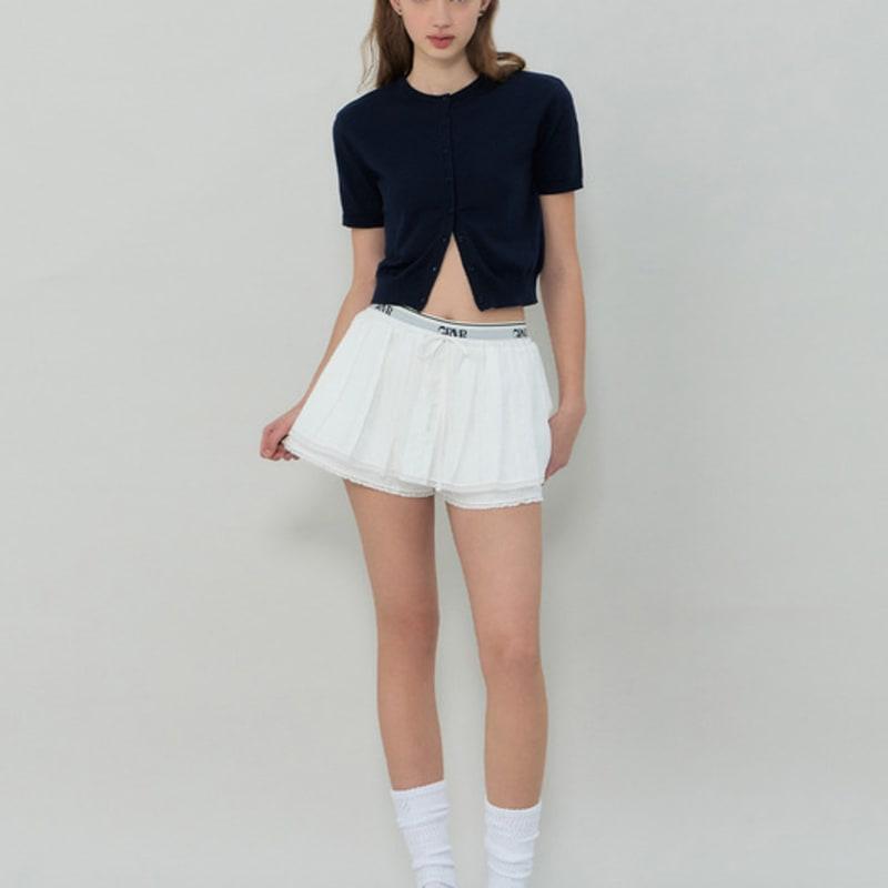 Grove 25SS GRVB_Однотонные носки с полуребристой вязкой (Слоновая кость)