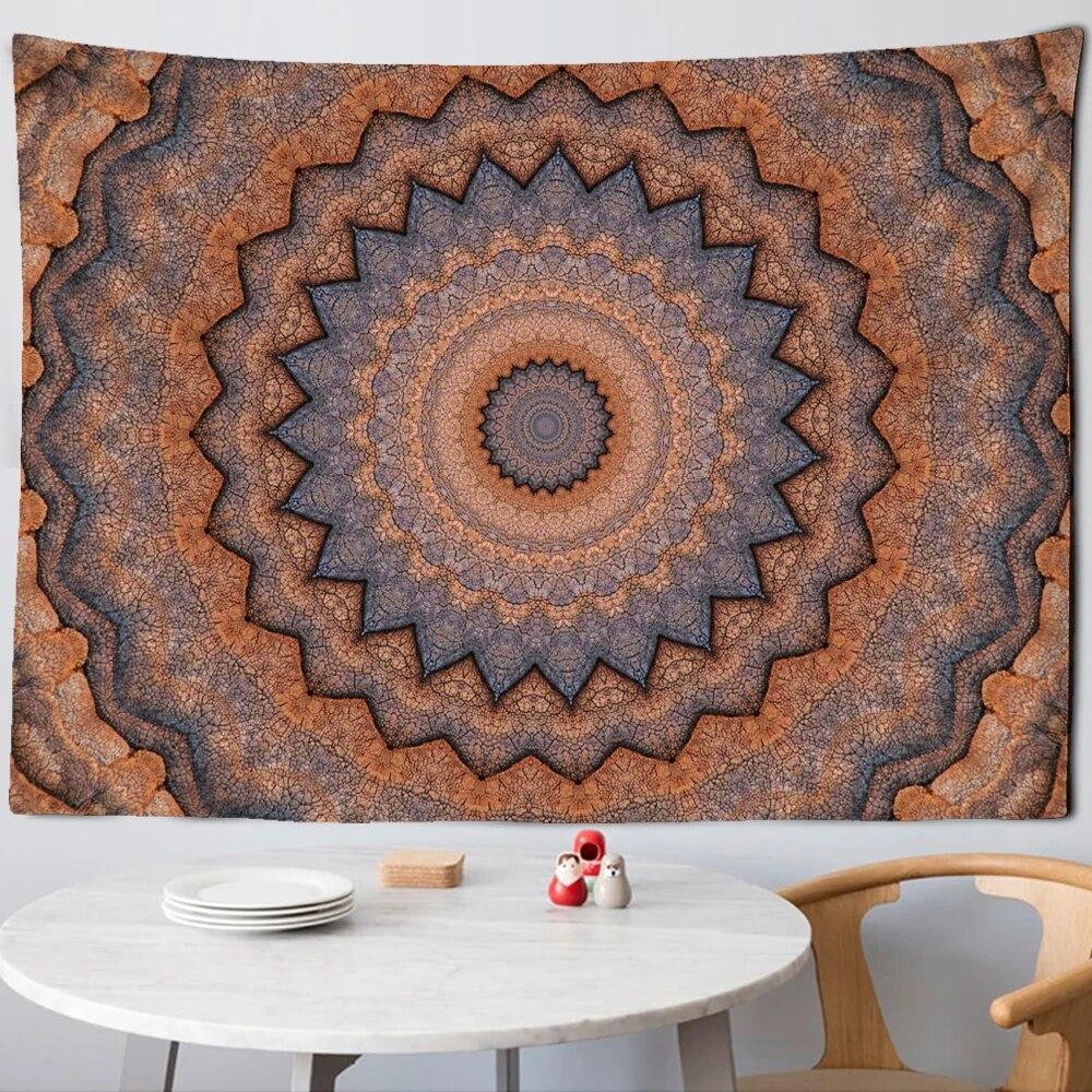 Mandala Tapestry Wall Hanging Psychedelic Bohemian Yoga Shawl Cushion Mattress Room Home Decoration Hanging Cloth