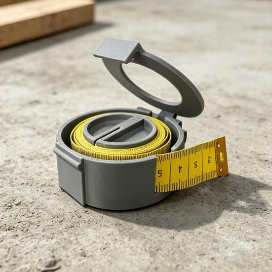 Sewing Tape Storage Box Portable Compact Flip-Top Dust Protection Box Durable Flexible Tape Measures Handy