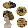 African Pattern Print Ankara Bonnet Double Layer Satin Large Turban for Women Sleep Night Hat Silk Hair Ladies Night Parties