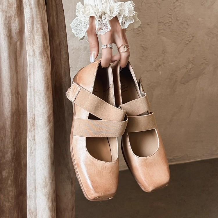Французские ретро туфли Мэри Джейн 2025 супер огонь, красивые с юбками, не устают, отлично смотрятся на ногах, женские плоские одинарные туфли