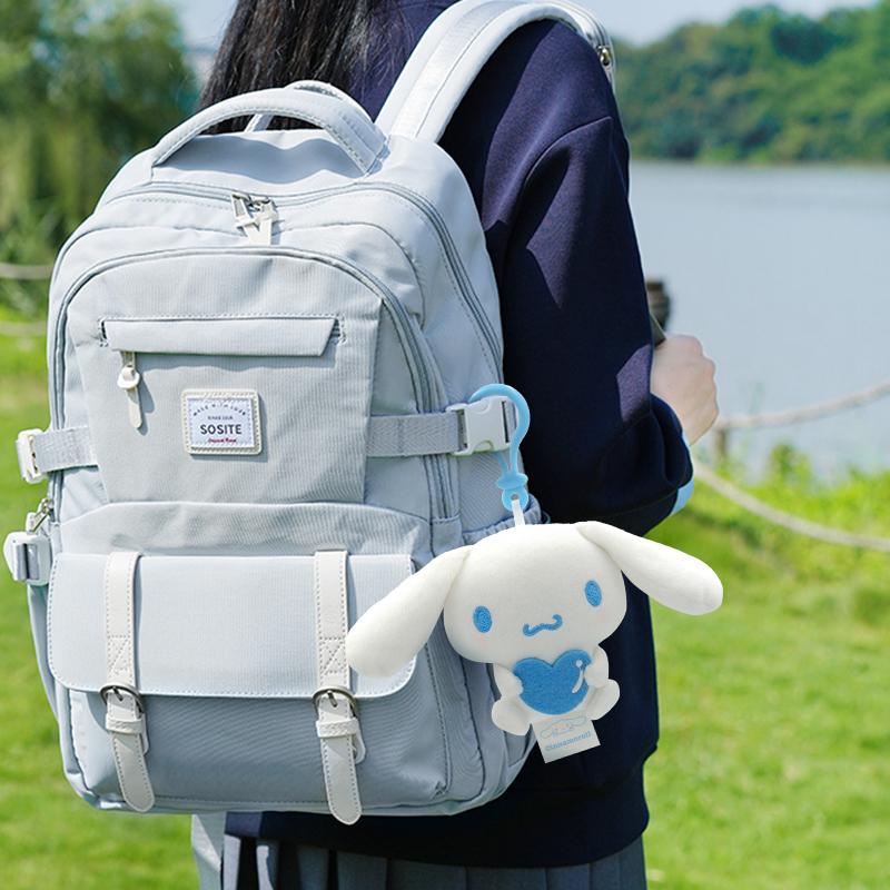 Genuine Sanrio Piano Plush Toy Hello Kitty My Melody Kuromi Cinnamoroll Cartoon Student Backpack Pendant Decoration Girl Gift