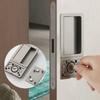 Black Finish Flat Door Lock Handleless Design Invisible Door Handle  Bedroom Doors