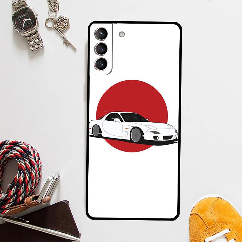Чехол RX7 JDM Legends Cars для Samsung Galaxy S24 Ultra S23 S22 S21 S20 Plus Note 10 Note 20 S9 S10 S21 FE