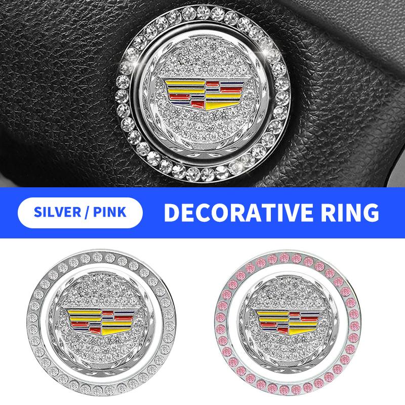 Car Start Switch c83 Button Auto Decorative Diamond Stickers For Cadillac Escalade CTS ATS SRX XT4 XT5 XT6 STS XTS SLR CT4 CT5 CT6