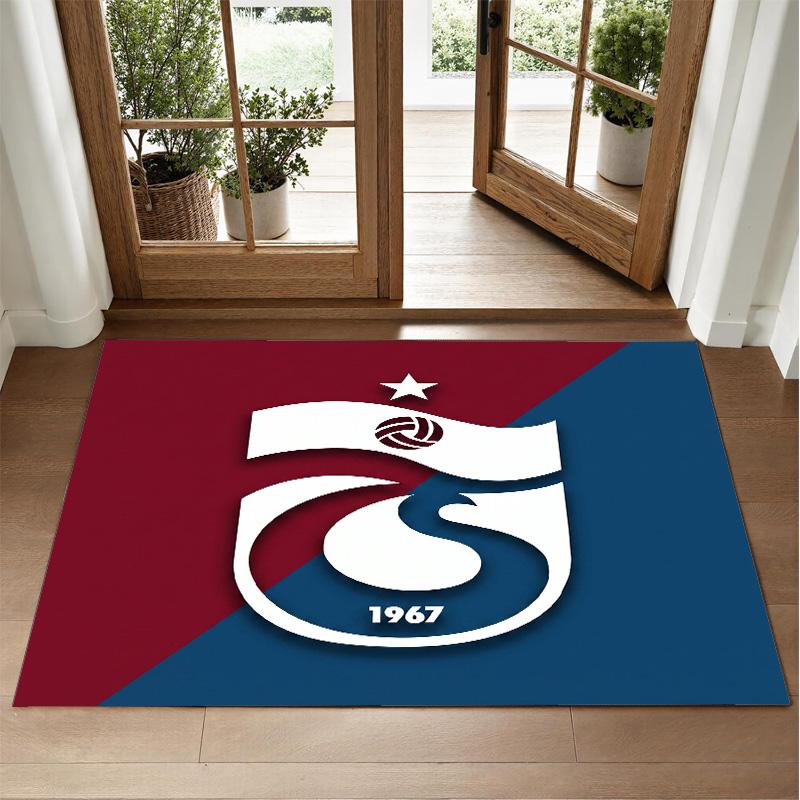 Trabzonspor FC Design Crystal Velvet Rug Soft Decorative Mat for Bedroom Entrance
