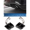 11-23 Porsche Cayenne Улучшенные насадки на глушитель (Quad Exhaust Tips), Трехслойные, Спортивные, Черные