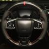 Для Honda Civic 10 2016- CRV CR-V 2017- Clarity 2016-2018 Черный Кожа Углеродное волокно Чехол на руль автомобиля