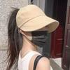2025 New Quick Dry Hat Summer Empty Cap Women's Upgrade Can Hang Mask Outdoor Visor Thin Quick Dry Sunscreen Hat Baseball Cap