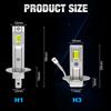 2 шт. Светодиодные лампы для автомобильных фар H1, безвентиляторные, H3, противотуманные фары, 18000 лм, 30 Вт, дневные ходовые огни, супер яркие противотуманные фары, 6500 К, белый, 12 В
