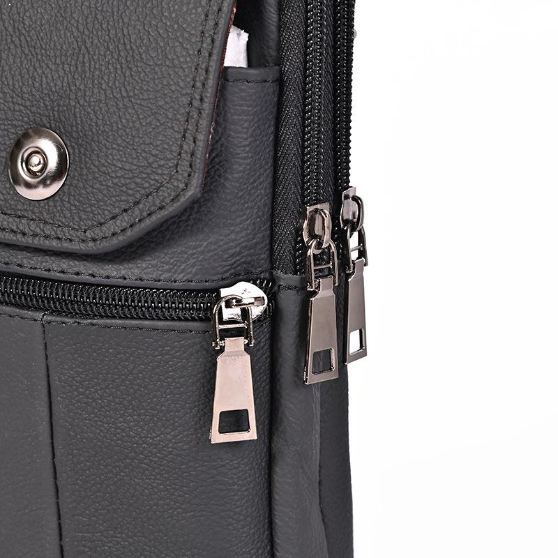 Мужская кожаная многофункциональная вертикальная поясная сумка для мобильного телефона для строительства и использования на открытом воздухе