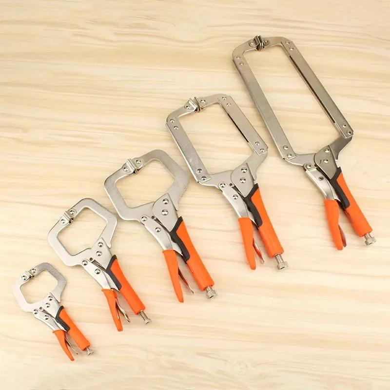C Type Clip Vise Grip Woodworking Face Clamps 6/9/11/14/18-inch Cabinets High Quality Grip Locking Plier Multi-Function Steel