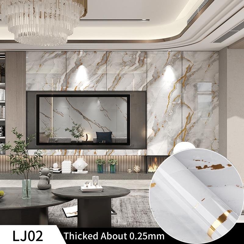 Grey Gold Marble Contact Paper Self Adhesive Marble Wallpaper Peel and Stick Removable Contact Paper For Wall Countertops