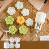 1 Mold And 2/4 Stamps Moon Cake Mold DIY Hand Press Moon Cake Maker  Mung Bean Cake Cookie