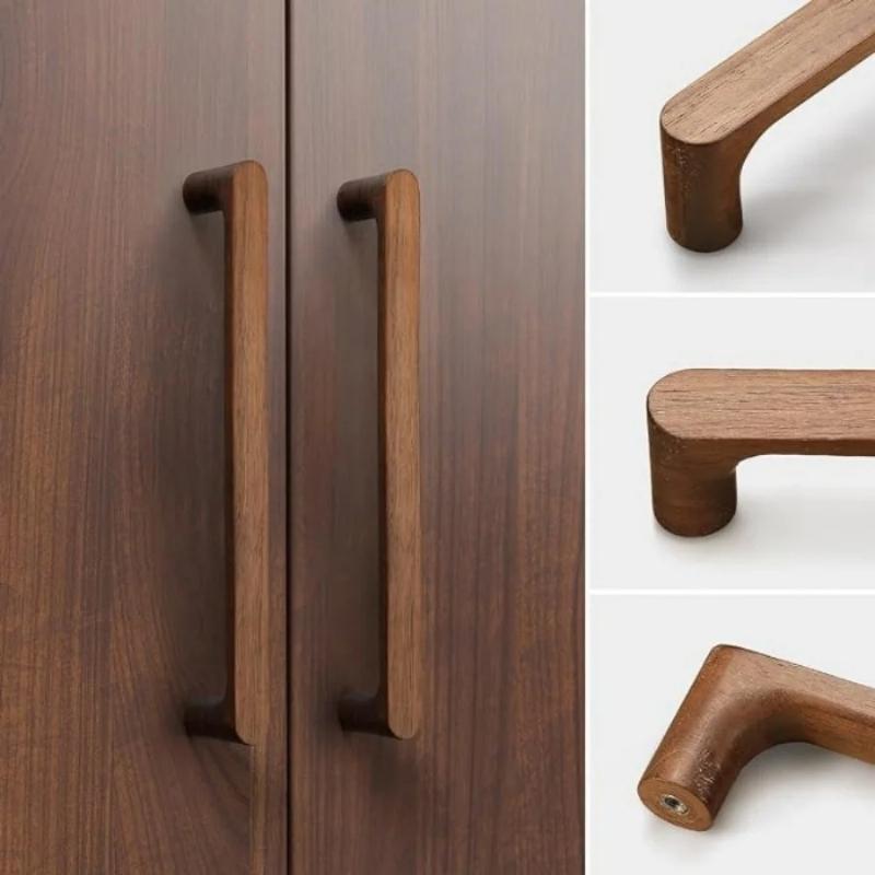 Wardrobe Door Handles for Furniture Hardware Nordic Wooden Cabinet Handle Cupboard Door Knob and Handle Kitchen Drawer Pulls