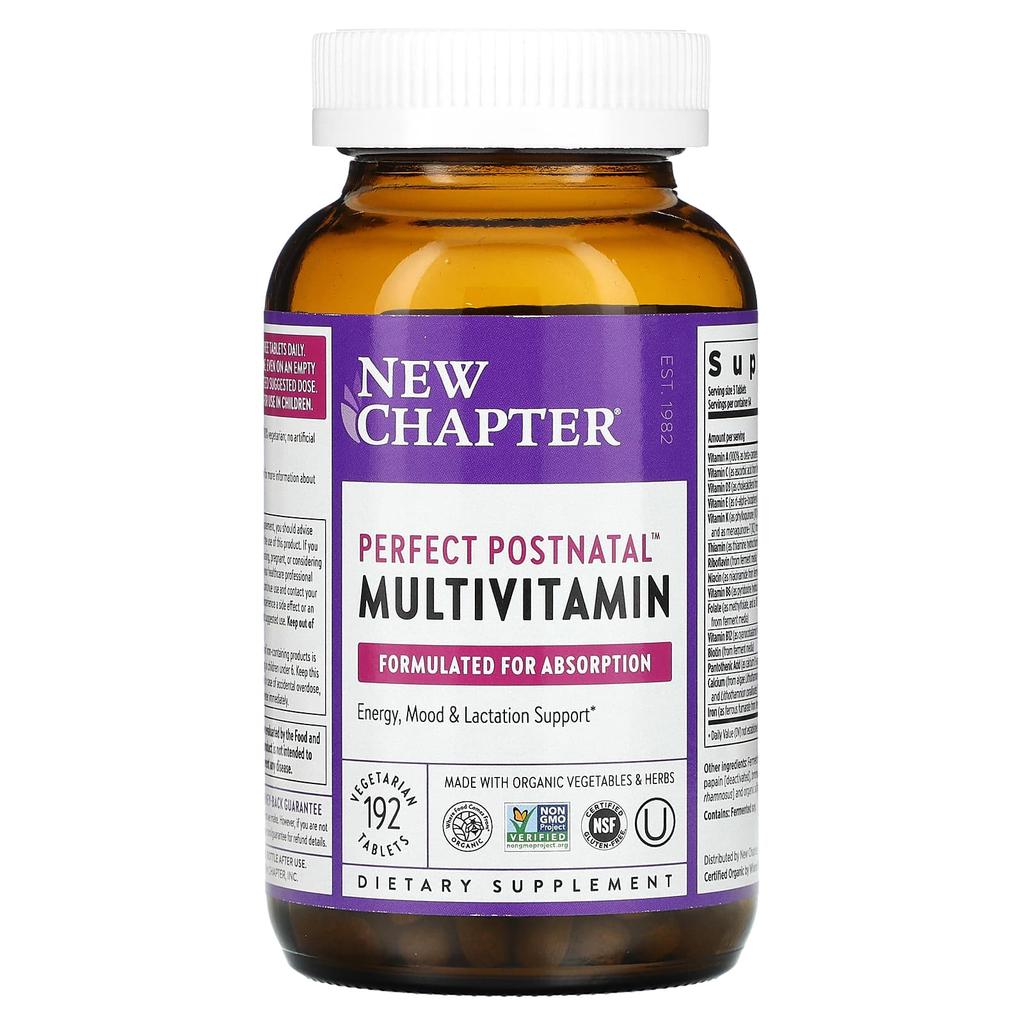 New Chapter, Perfect Prenatal Natural Food Мультивитамины, 192 вегетарианские таблетки