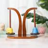 Yarn Holder Spinner Magnetic Yarn Dispenser Pendulum Rotating Yarn Spinner Wooden Double Yarn Spindle Sewing Tool Knitting