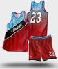 Digital printing basketball jersey set men's and women's game sports jersey training camp team full body printing personalized jersey customization