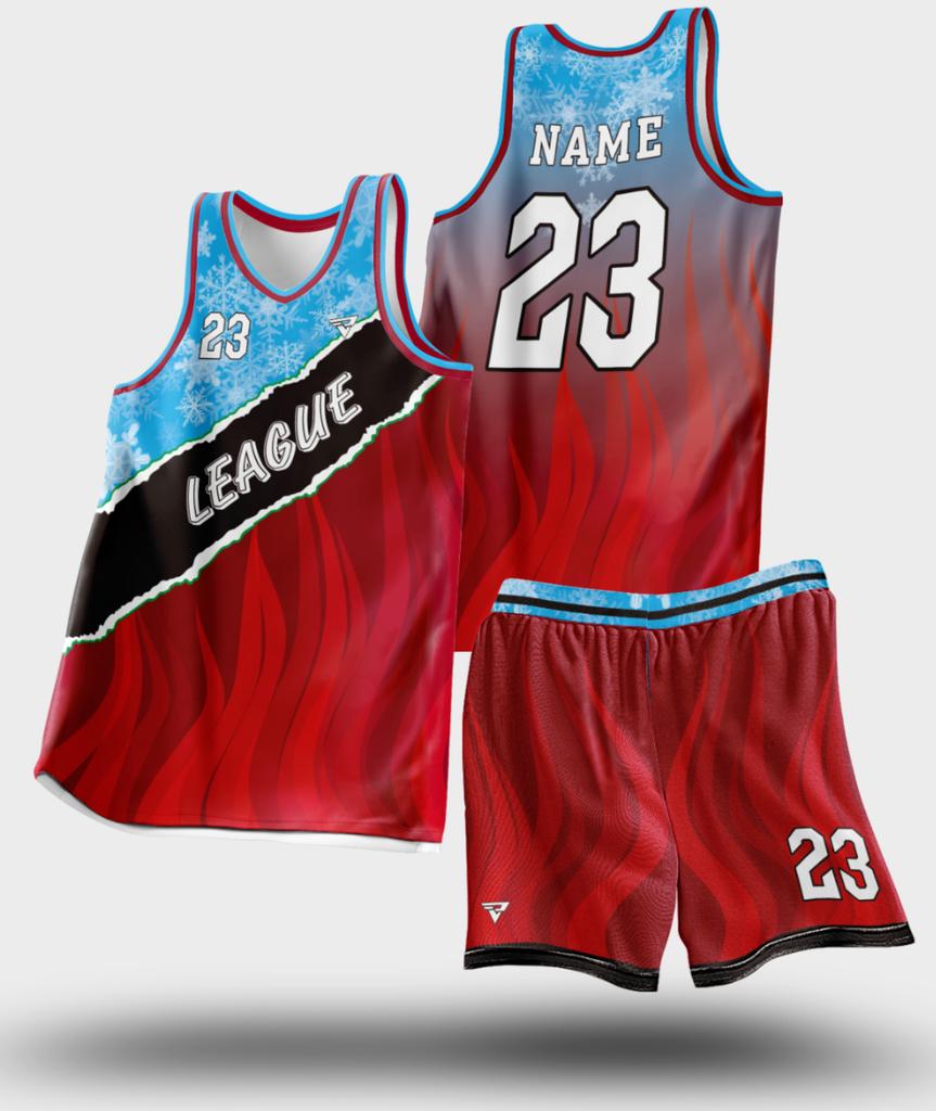 Digital printing basketball jersey set men's and women's game sports jersey training camp team full body printing personalized jersey customization