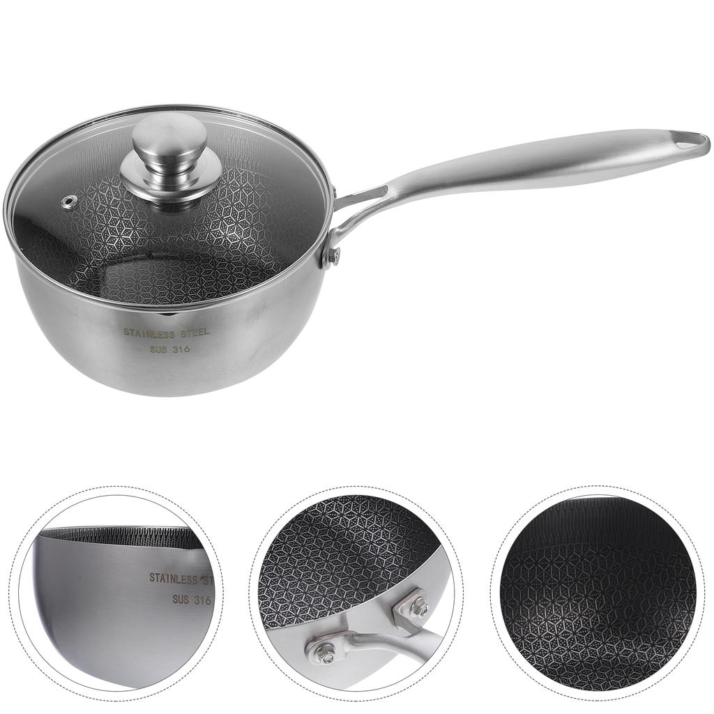 Кастрюля Wok из нержавеющей стали с антипригарным покрытием, походная кастрюля с антипригарным покрытием 304, бытовая лапша, переносная