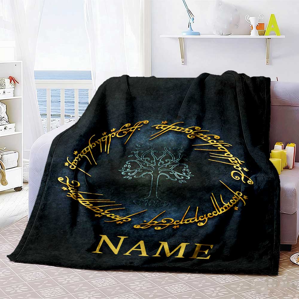 Warnermedia (19) Personalized Name Blanket Cozy Personalized Blanket Soft Warm Cozy Suitable for Sofa Bed Living Room Couch Four Seasons Multipurpose