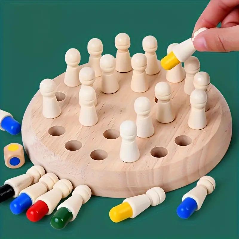 Игра на сопоставление цветов для детей, деревянная игра на память, игра на тренировку концентрации внимания, развивающие игрушки для дошкольников