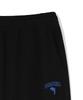 DOLPHIN WAVE APPAREL Флисовые штаны на шнурке с вышивкой в виде цепочки дельфина Черные