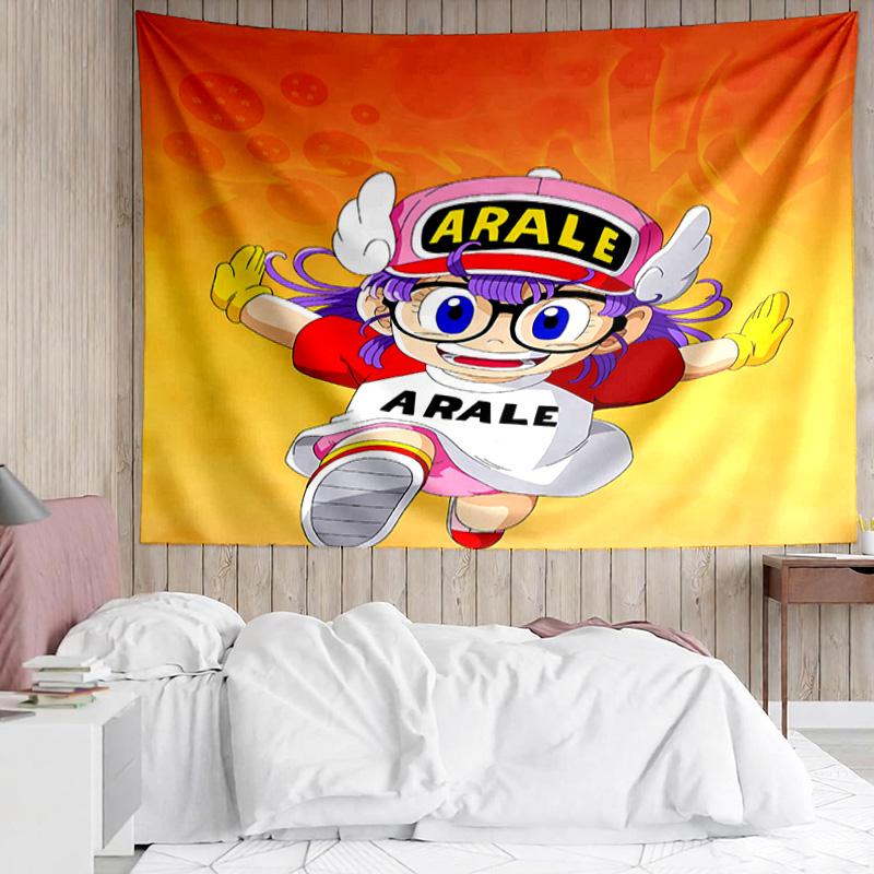 Arale Norimaki Tapestry for Bedroom Aesthetic Classroom Tapestries Wall Hanging for Living Room Dorm Office,Ideal Creative Gift