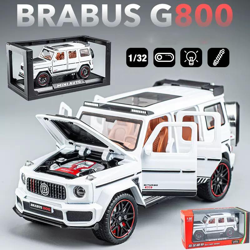 Масштаб 1/32 Brabus G800, литая под давлением модель автомобиля, игрушечный автомобиль с откатным механизмом, звуком и светом для детей, коллекция подарков для мальчиков и девочек
