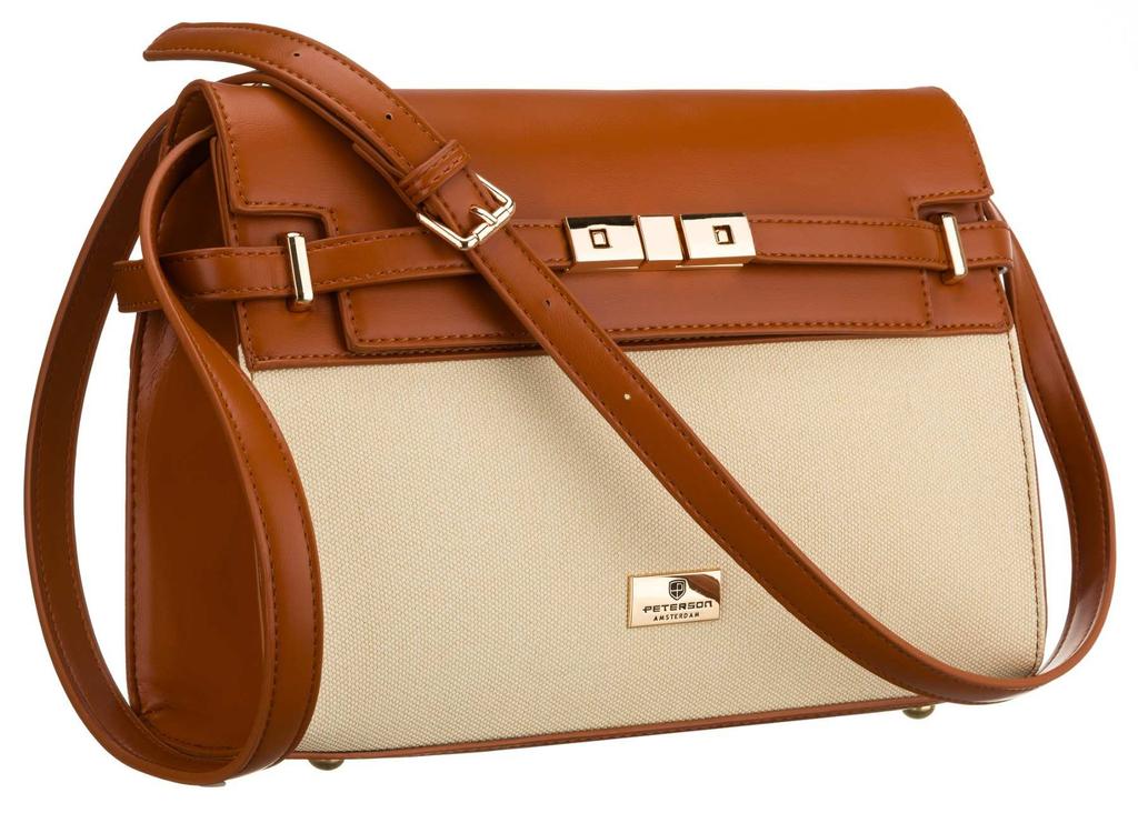 Torba damska PTN Konwalia-1412 Ecru-Brown