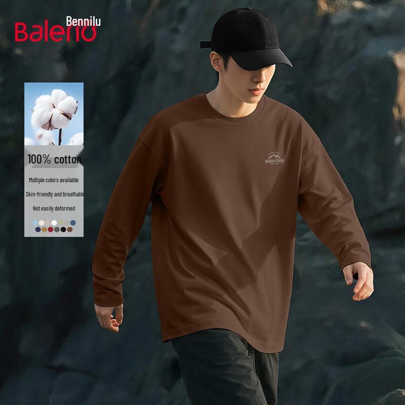 Мужская футболка Baleno с длинным рукавом, плотный хлопок