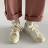 Весенние спортивные кроссовки для бега, белые массивные кроссовки, женская обувь, лоферы на платформе, трендовая весенняя повседневная вулканизированная обувь на плоской подошве со шнуровкой