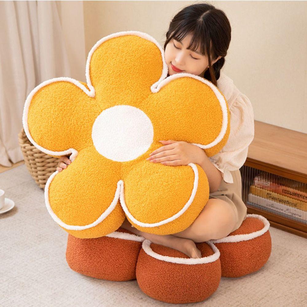 Мягкая подушка для сиденья в виде цветка, более толстая подушка для сиденья, подушка для стула, плюшевая подушка, диван