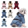 Dog Winter Coat Warm Windproof Dogs Hooded Jacket Snap Button Closure Puppy Hoodie Sweatshirt for Small