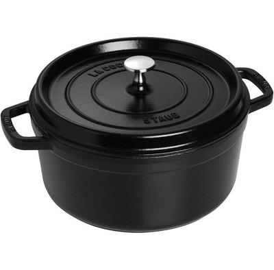Кокотница Zwilling Staub, круглая, 24 см, чёрная, 3.8 л (40500-241-0)