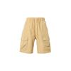 Lace-Up Mid-Waist Letter Print Woven Cargo Shorts Men Shorts Brown VN000GSN4MG