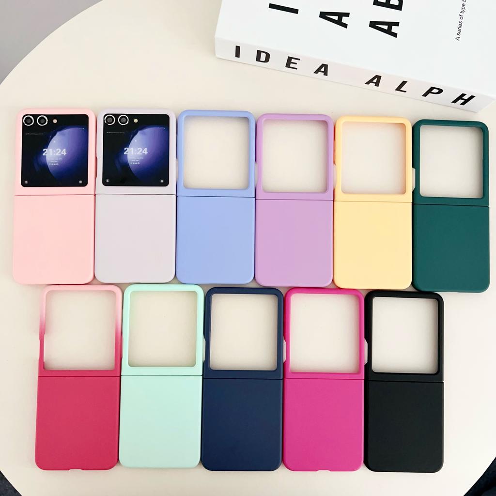 Пластиковый защитный чехол для телефона Samsung Galaxy Z Flip 6 5 Flip6 Flip5 5G с большим окном и твердым корпусом, устойчивый к падению