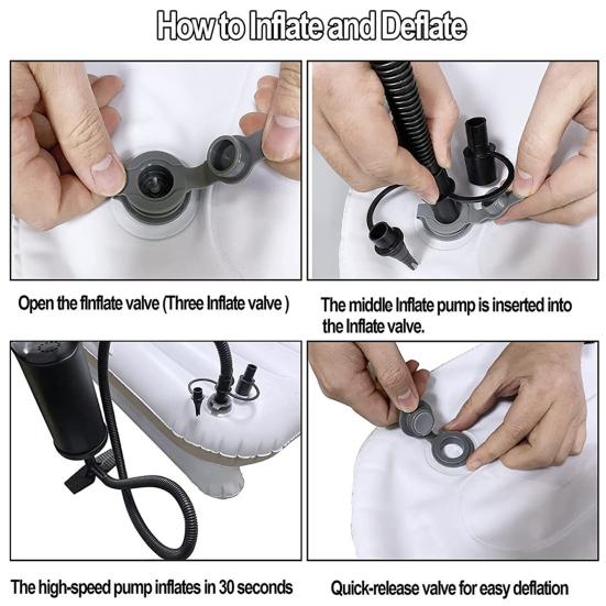 Детский надувной матрас с насосом для накачивания, ремень безопасности для путешествий на открытом воздухе, самолет, поезд, автомобиль, задняя часть