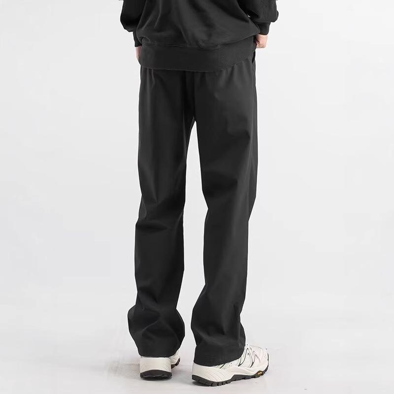 Унисекс Американские Минималистичные Водонепроницаемые Ветрозащитные Брюки - Летние Уличные Прямого Кроя, Однотонные, Трендовые