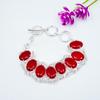 Ruby Jewelry, 925 Solid Sterling Silver Bracelet, Handmade Gemstone Jewelry Bracelet For Memorial Day