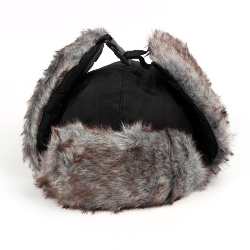 Men's Northeast Winter Hat: Warm, Thick, Windproof, Cycling Cap with Ear Flaps, Women's Lei Feng Hat, Plus Velvet Lining for Autumn/Winter.