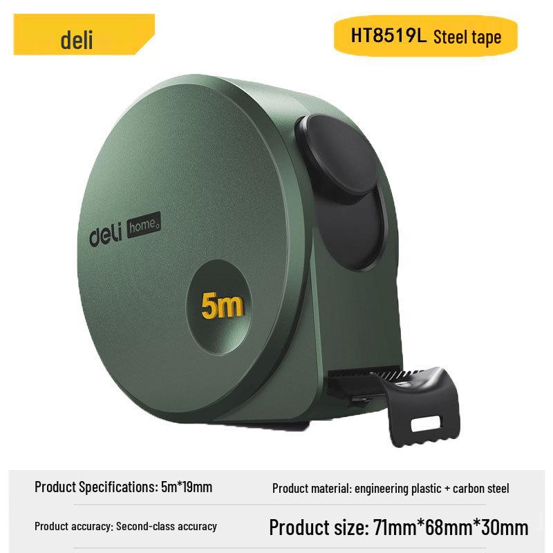 Deli Tools 3/5 м Высокоточная стальная рулетка, Утолщенная бытовая измерительная лента HT8316