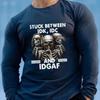 Skeleton Band Print Men's Tshirts Long Sleeve Tees Round Neck Casual Pullover Men's Clothing Plus Size