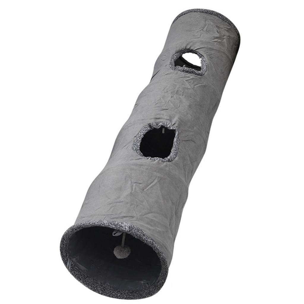 Складная игрушка-туннель для кошек с подвесной игрушкой Playtube Crinkle Plush Складной туннель для домашнего котенка кролика