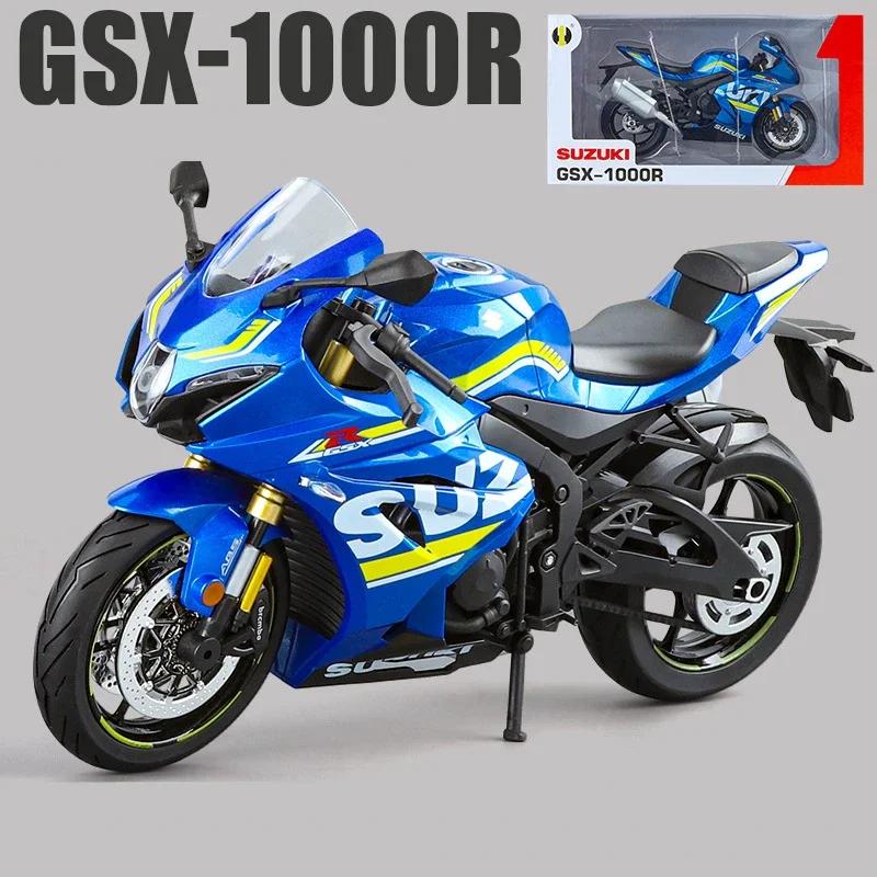 Большой размер 1/9 Suzuki GSX-1000R Alloy Racing Motorcycle Model Diecasts Street Sports Motorcycle Model Simulation Kids Toys Gifts