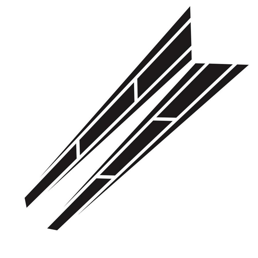 2 шт. Автомобильная наклейка на передний капот Полосы для гонок Графическая наклейка Аксессуары