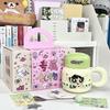 Керамическая кружка Powerpuff Girls с крышкой для подарков на день рождения девочек, практичные сувениры, высокоценные чашки для питья